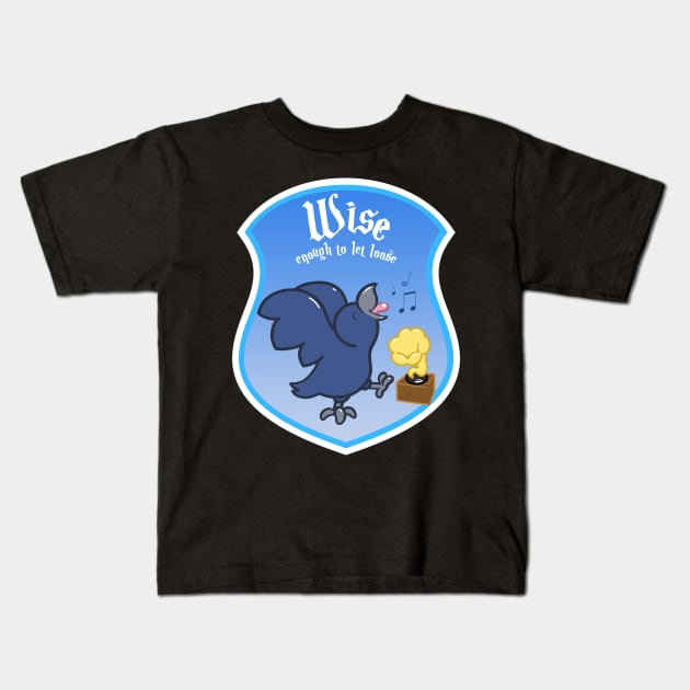 Kawaii Magic School Wise Crest Kids T-Shirt by Nirelle